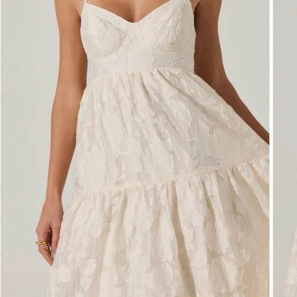 Astr the Label Floral Chiffon Tiered Midi Dress - Picture 1 of 8